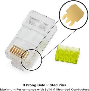 <span class=keywords><strong>Prise</strong></span> enregistrée facile à installer <span class=keywords><strong>Ethernet</strong></span> 8P8C RJ45 mâle 8P8C RJ45 Connecteur blindé - Product Image 3