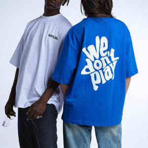 T-shirt uni de haute qualité en gros, logo personnalisé imprimé, t-shirt unisexe, homme, surdimensionné, manches courtes épaisses, personnalisable - Product Image 3