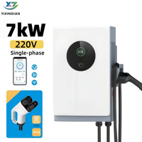 Stasiun Pengisian Daya Cepat EV Yixindian CE 7kW 11kW 14kW Smart DC CCS2 220V Fase Tunggal OCPP1.6 Terpasang di Dinding Plug & Charge