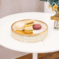 Juego de 3 Soportes para Pastel de Boda - Juego de Soportes Dorados para Mesa Central - Juego de Soportes para Exhibición de Pastelería - Juego de Decoración para Fiestas y Bodas