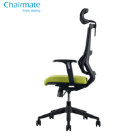 Chaise de bureau ergonomique rembourrée avec mécanisme synchronisé moderne et accoudoirs réglables 4D