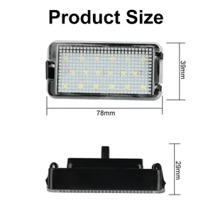 Lampe de plaque d'immatriculation LED pour voiture, rétroéclairage Canbus 6500K 12V Gprgit PZD0075 Seat Ibiza Arosa <span class=keywords><strong>Altea</strong></span> Cordoba MK1 MK2 Leon Toledo - Product Image 3