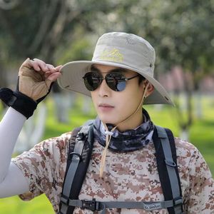 Chapeau Bob de Pêcheur pour Homme, Respirant, Protection Solaire, pour Randonnée, Pêche, Cyclisme, Couleur Unie, Polyester - Product Image 4