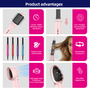 <span class=keywords><strong>Brosse</strong></span> Soufflante <span class=keywords><strong>Styler</strong></span> EFA M651 8/5 en 1, Prise AU, Électrique pour Lisseur Magique Rotatif et Sèche-Cheveux - Product Image 2