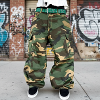 Pantalon cargo ample et large en coton personnalisé, multi-poches, style streetwear, camouflage, pour travailleur, coupe charpentier – Nouveauté fournisseur