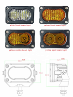 Combo de vaina de iluminación LED ultrabrillante de 20W IP67, resistente al agua, 1200LM, para camiones 4x4, haz de luz de punto/inundación, nuevo auxiliar