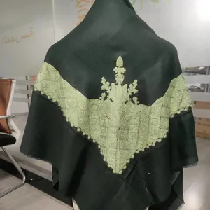 Pañuelo de lana Shemagh musulmán árabe yemení bufanda de 55x55 pulgadas para hombres bordado grande listo para enviar en stock