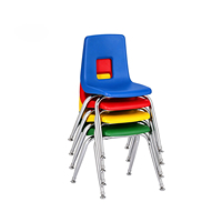 Chaises d'école empilables en PP écologiques pour la vente en gros, mobilier de salle de classe, chaises en plastique avec trou carré pour appartement et maison