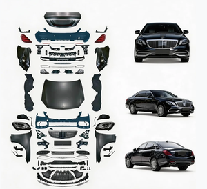 ชุดแต่งตัวถังรถยนต์สำหรับ S Class W221 ปี 2006-2014 อัพเกรดเป็น <span class=keywords><strong>W222</strong></span> สไตล์ Maybach ชุดกันชนหน้า-หลังพร้อมกระจังหน้า - Product Image 3