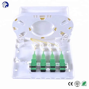Boîtier terminal fibre optique FTTH-104B 4 ports en ABS avec adaptateurs SC/FC, blanc, montage mural, conforme aux normes télécoms, certifié ISO9001 - Product Image 5