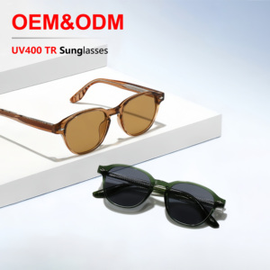 Wholesale Factory Price Custom Logo Trendy Lightweight Durable UV400 Protection Unisex Fashion Vintage <b>Round</b> <b>Sunglasses</b> - Product Image 1