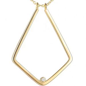Magic <b>Ring</b> Keeper <b>Necklace</b> Open Rhombus Pendant <b>Ring</b> Holder <b>Necklace</b> <b>Ring</b> Keeper V Shaped <b>Necklace</b> Choker - Product Image 2