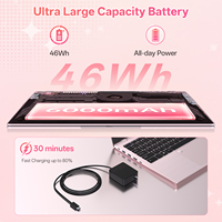 Ordinateur portable professionnel rose ultra-fin 15,6 pouces Intel Core 16 Go 512 Go SSD WiFi 6 Port Type-C pour femmes