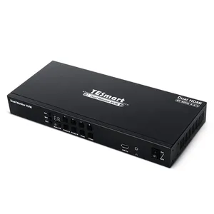 TESmart-Conmutador de vídeo 4x2 para monitor dual, conmutador KVM de 4 puertos, HDMI 4K60Hz con EDID Easy Plug & Play