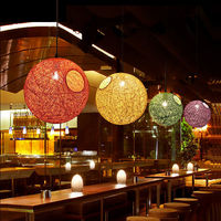 Lustres en rotin et chanvre pas chers, abat-jour créatif en bambou, lanterne artistique, lampe suspendue en rotin