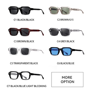 2026 New UV Protection Retro Square TR90 Sunglasses High Quality Blue Small Frame Vintage Custom Sunglasses <strong>Men</strong> - Product Image 4
