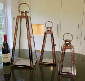 ชุดของ3สดใสโคมไฟทองแดงสำหรับในร่มและกลางแจ้งฟักทองแก้วของขวัญแต่งงานวันหยุดบ้านโรงแรมร้านอาหารที่มีคุณภาพสูง - Product Image 1