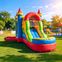 Château gonflable en PVC avec toboggan pour enfants et adultes, aire de jeux intérieure et extérieure, combo château gonflable et toboggan, château de saut pour enfants