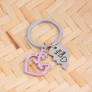 Llavero de Pareja, Llavero de Corazón de Metal Personalizado con la Frase 'Ella Es Mi Niña', 'Él Es Mi Niño', Regalo Romántico para el Día de San Valentín, Llaveros con la Frase 'Te Amo' - Product Image 5