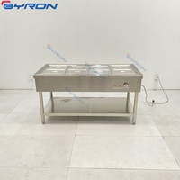 Edelstahl Bain-Marie - Elektrischer Speisenwärmer - 5-Behälter Kommerzieller Buffet-Dampfserver Catering Heißsuppen-Station