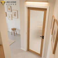 Porte à battant écoénergétique - Cadre en aluminium fin - Double vitrage - Surface finie - Isolation phonique - Pour usage intérieur moderne en villa