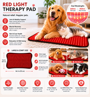 Tapis de luminothérapie LED rouge pour animaux de compagnie, 210 LED, 660nm 850nm, soulagement de la douleur pour le corps et la poitrine, faible MOQ, fabricant OEM, marque privée