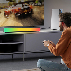 <span class=keywords><strong>Barre</strong></span> <span class=keywords><strong>de</strong></span> <span class=keywords><strong>son</strong></span> avec lumière RGB Bluetooth 5.3 Haut-parleur avec lumières LED <span class=keywords><strong>Barre</strong></span> <span class=keywords><strong>de</strong></span> <span class=keywords><strong>son</strong></span> sans fil Portable Haut-parleurs Bluetooth pour téléviseur Promotionnel - Product Image 6