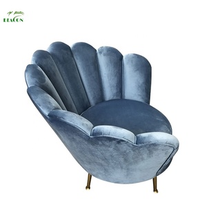 Venta caliente de terciopelo tapizado floral sillón de Base de acero inoxidable Silla de acento <span class=keywords><strong>para</strong></span> sala - Product Image 2