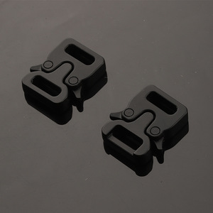 Hebilla de liberación lateral de aleación de zinc negra ajustable para bolsos y accesorios de ropa, hebillas duraderas - Product Image 1