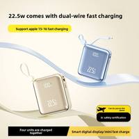 Batterie externe à charge ultra-rapide 22,5 W, écran LED, élégant câble de données Micro USB Type-C, alimentation 20000 mAh
