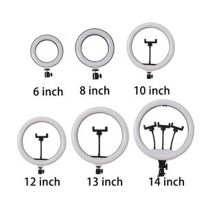 Aro de Luz LED Circular de 26cm para Transmisión en Vivo y Fotografía, con Soporte y Trípode de 2.1M, 6/10/12/14 Pulgadas - Product Image 1