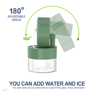 Iwin nước Fan Air Cooler Mini Phun Điều hòa di động có thể sạc lại quạt năng lượng mặt trời - Product Image 5