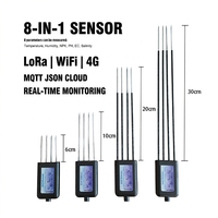 Capteur de température, d'humidité, de pH, de NPK et de salinité du sol professionnel RS485 RTU Modbus, longueur personnalisable
