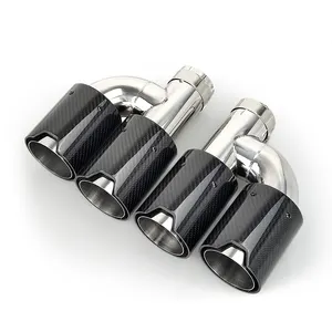 Universal car Exhaust Pipe Carbon Fiber M Performance style h type Pipes for automotive Bmw muffler tip