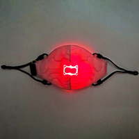 Masque facial LED pour fête, 7 couleurs lumineuses, pour hommes et femmes, masque lumineux pour fête musicale, Noël, Halloween, masque clignotant