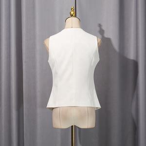 OUDINA New Zweiteiliges Set Damen bekleidung Ärmellose Crop Tops Hose mit hoher Taille Einfarbiges 2-teiliges Set Damen - Product Image 5