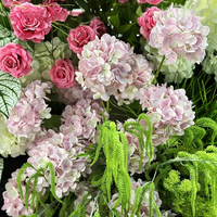 Bunga Hydrangea Hijau 3D Real Touch Kualitas Tinggi Grosir untuk Dekorasi Pernikahan