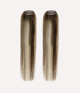 LLBeauty แฮร์พีชแบบคลิปหนีบ 10 นิ้ว ผมแท้ 100% ชนิด Remy ของจีน  ไม่มีรอยต่อ ปิดผมบาง ปิดผมขาว สีน้ำตาลเทาหม่น  สินค้าขายดี - Product Image 5