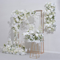 Guirlande de fleurs artificielles pour décoration de mariage, pendentif à suspendre à la porte, couleur et matériau personnalisés, OEM accepté, vente en gros