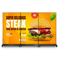 Écran LCD vertical tactile 4K avec support, affichage numérique pour publicité, luminosité de 500 cd et fixation murale