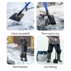 Mùa Đông Nhà Bên Ngoài Nhiệm Vụ Nặng Nề Thép Phá Băng Chopper Đen <span class=keywords><strong>Ice</strong></span> <span class=keywords><strong>Scraper</strong></span> Với Tay Cầm Dài - Product Image 2