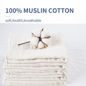 Pañales de tela predoblados, insertos de algodón natural, suave y absorbente para cubierta de bolsillo - Product Image 4