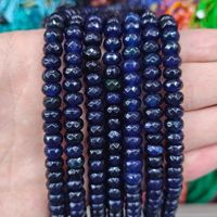 Perles en pierre naturelle teintée, facettées, type abaque, 8 mm, en pierre Ma, accessoires semi-finis pour collier fait main