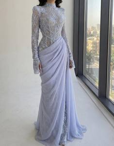 Abito <span class=keywords><strong>da</strong></span> <span class=keywords><strong>sera</strong></span> formale Sharon Said SF429 a sirena, musulmano, con scollo alto e maniche lunghe, su misura, per il Medio Oriente, abito <span class=keywords><strong>da</strong></span> ballo, abito <span class=keywords><strong>da</strong></span> sposa - Product Image 2