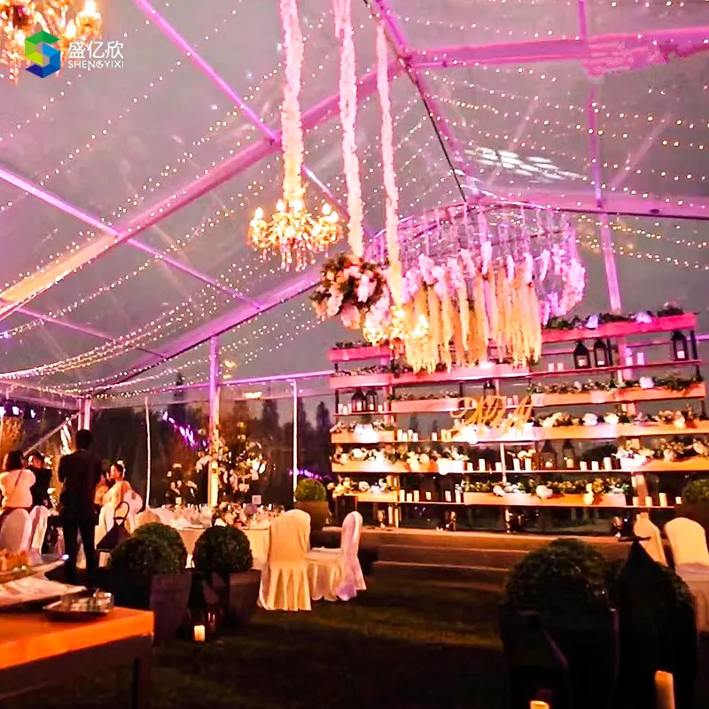 300 люди Дешевые большие мероприятия на открытом воздухе прозрачная палатка для свадебной вечеринки для продажи