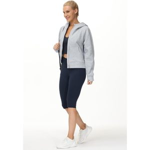 Sweat-shirt en molleton à capuche entièrement zippé pour femme FOXA avec poches et trous pour les pouces, veste de sport - Product Image 6