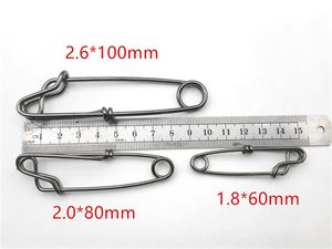 Sacchetto di 100 pezzi chiusura pesca spigola appesa pinna da pesca per carpe a scatto girelli e accessori da pesca snapsgenere - Product Image 2