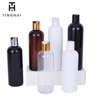 Bouchons à disque dorés TinghuiF-330 24/410 pour bouteilles cosmétiques PET (shampoing et lotion) – Couvercles en plastique à pression avec estampage doré
