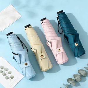 High Quality Ultralight Sunshade Automatic Custom logo 3 Folding Umbrella with Uv Coating for the Rain - Product Image 1