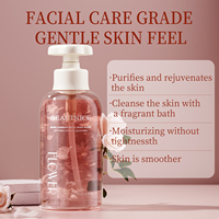 Gel Douche aux Pétales de Rose et de Jasmin, Parfum Longue Durée, Hydratant, Rajeunissant, Mousse Dense, Nettoyage Doux, Peau Lisse